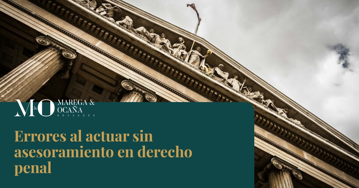 Errores al actuar sin asesoramiento en derecho penal
