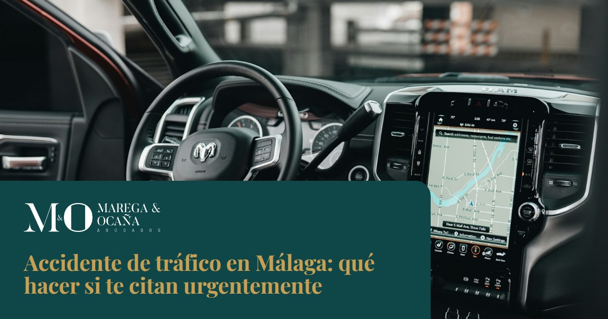 Accidente de tráfico en Málaga: qué hacer si te citan urgentemente