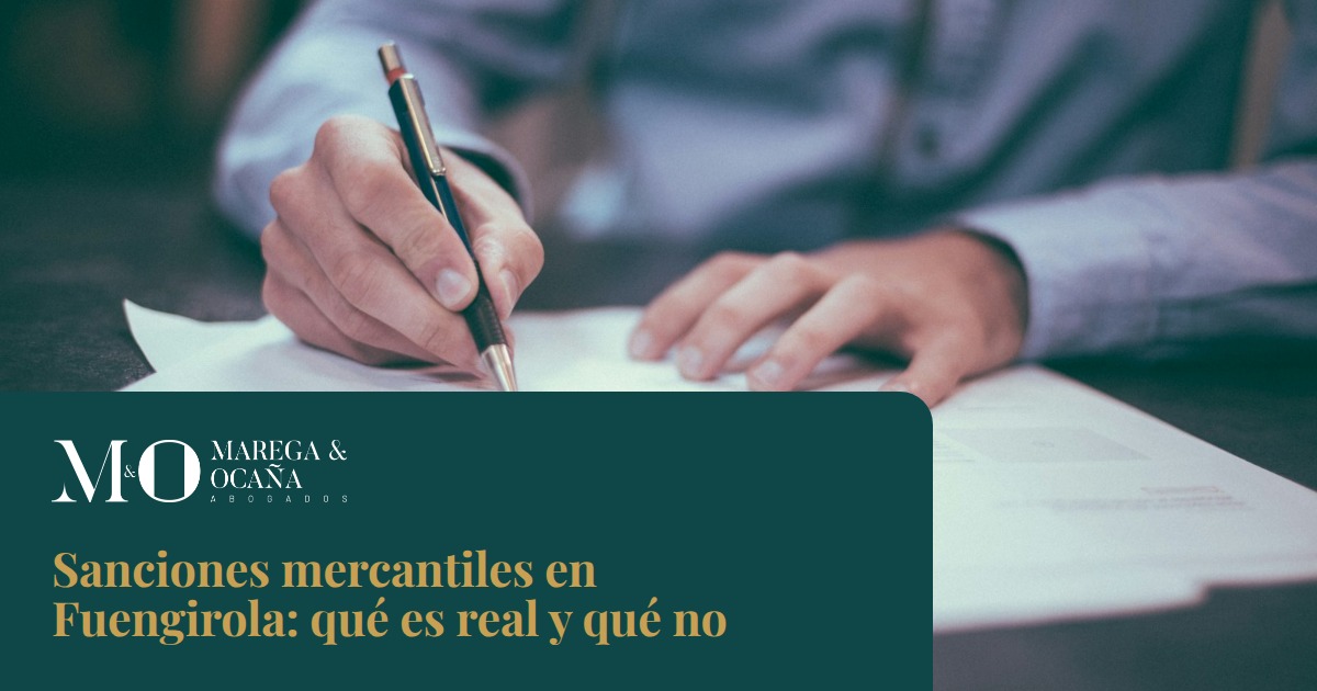 Sanciones mercantiles en Fuengirola: qué es real y qué no